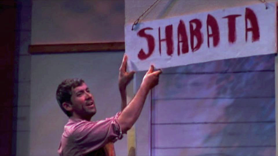 Frank puts finishing touches on Marie's Cherry booth